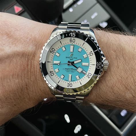 breitling watches turquoise|Breitling supercoean dive watch.